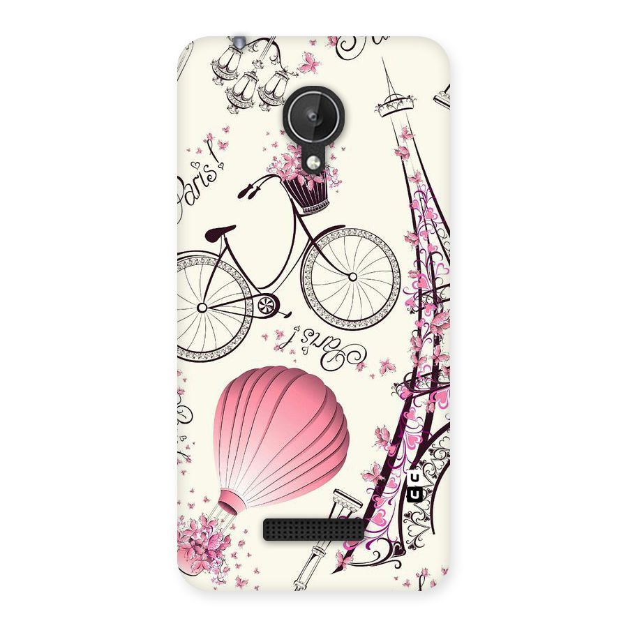 Paris Clipart Back Case for Micromax Canvas Spark Q380