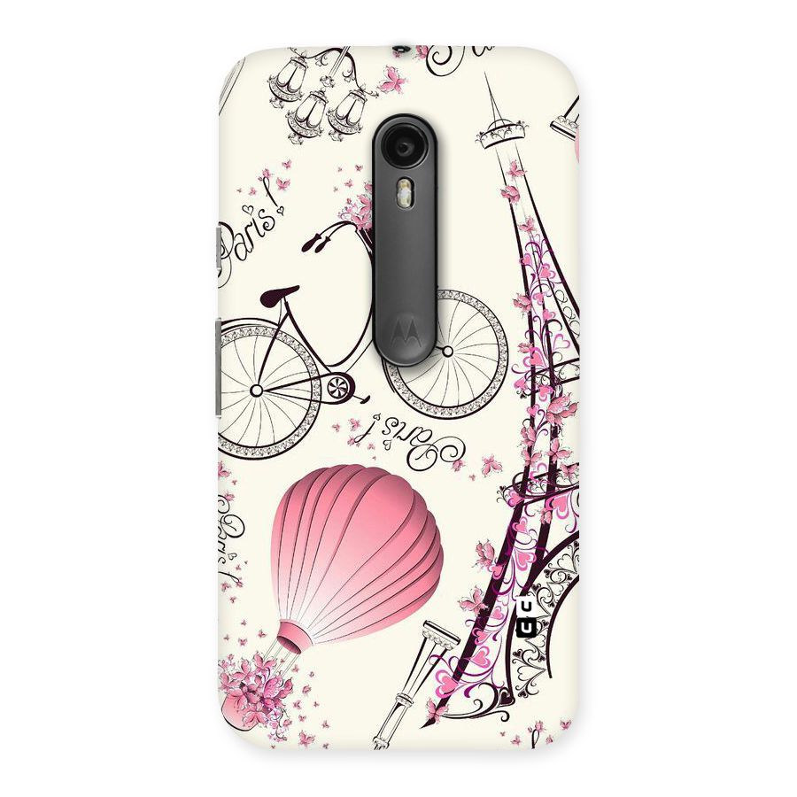 Paris Clipart Back Case for Moto G Turbo