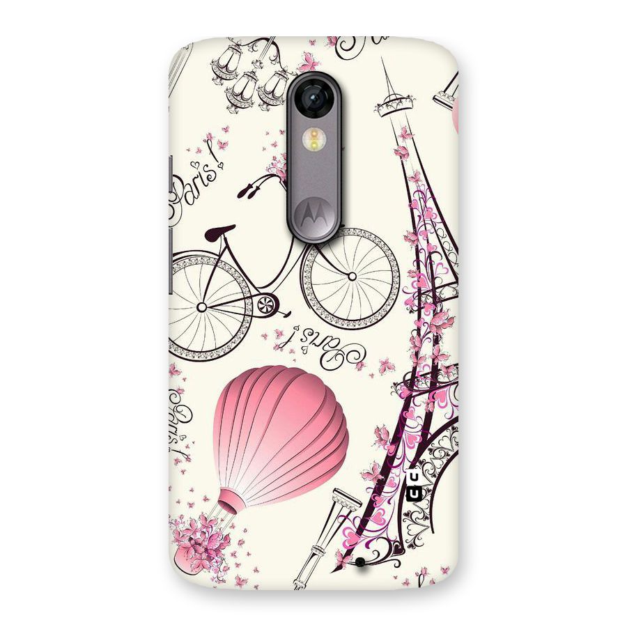 Paris Clipart Back Case for Moto X Force
