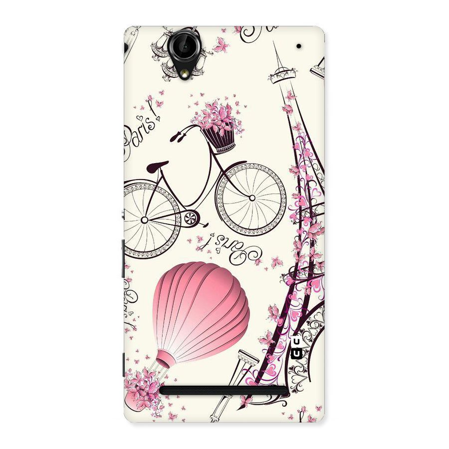 Paris Clipart Back Case for Sony Xperia T2