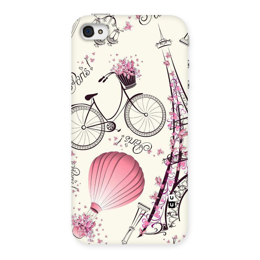 Paris Clipart Back Case for iPhone 4 4s