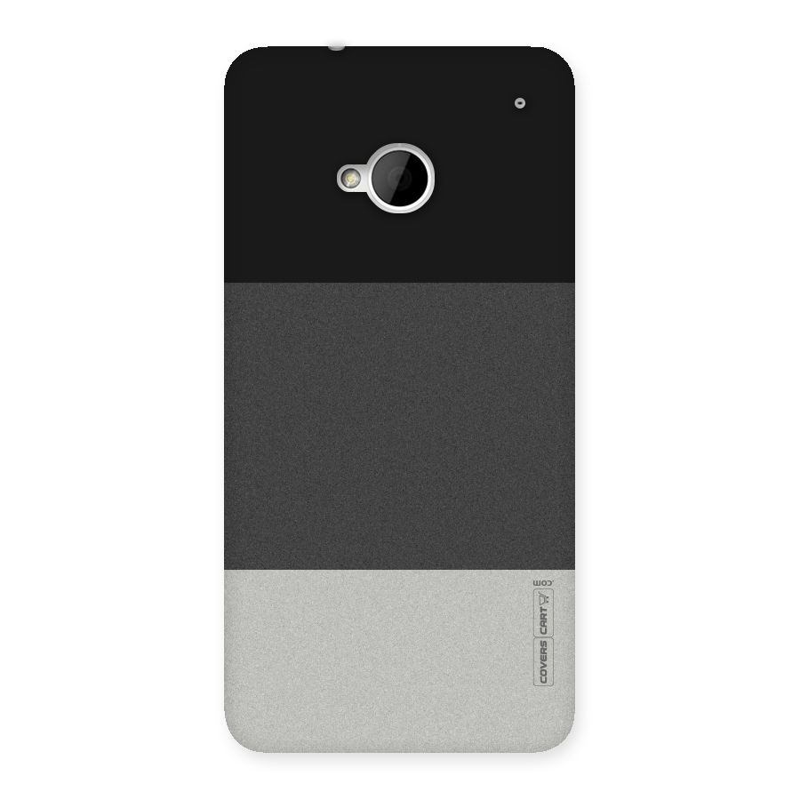Pastel Black and Grey Back Case for HTC One M7