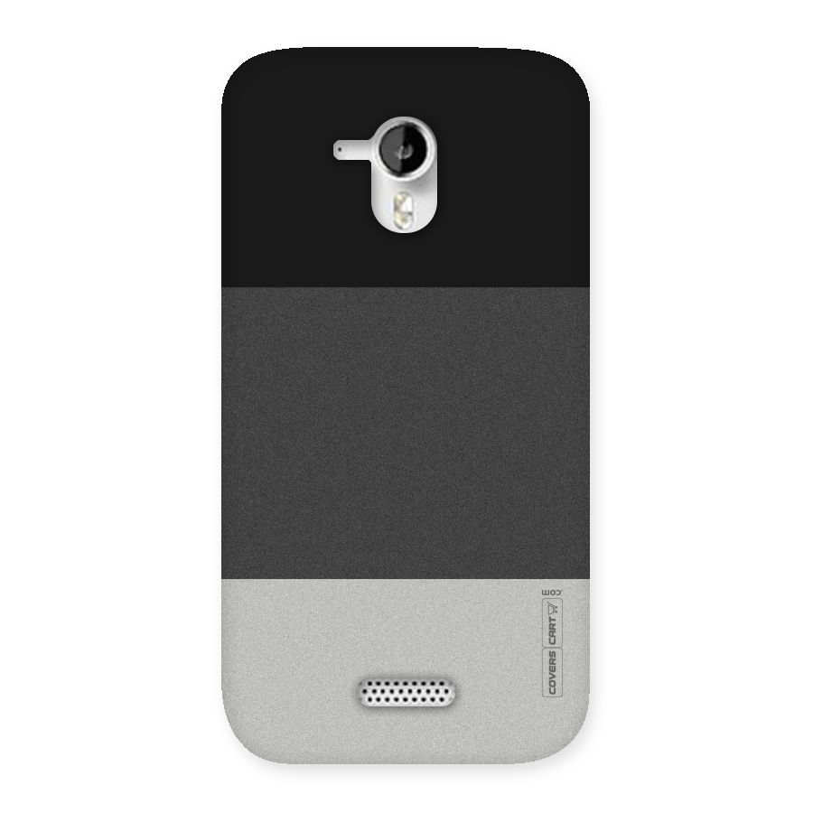 Pastel Black and Grey Back Case for Micromax Canvas HD A116