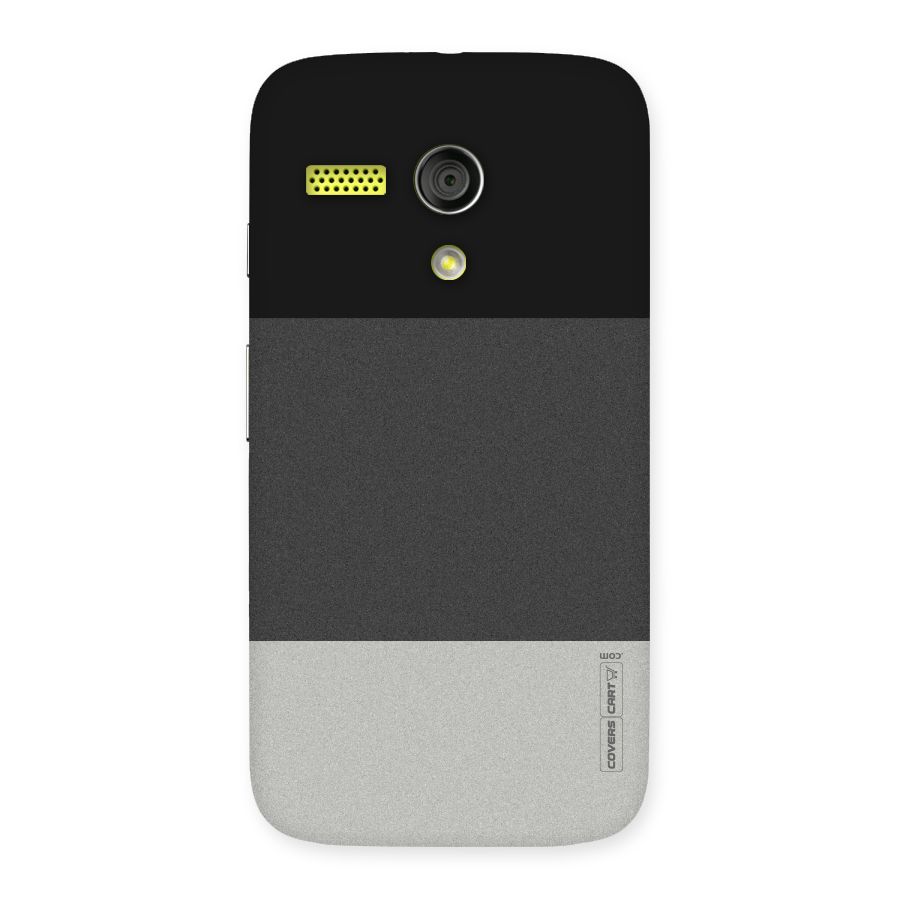 Pastel Black and Grey Back Case for Moto G