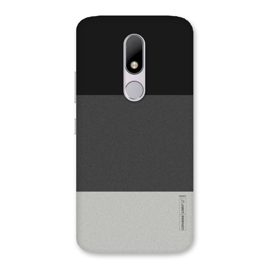 Pastel Black and Grey Back Case for Moto M