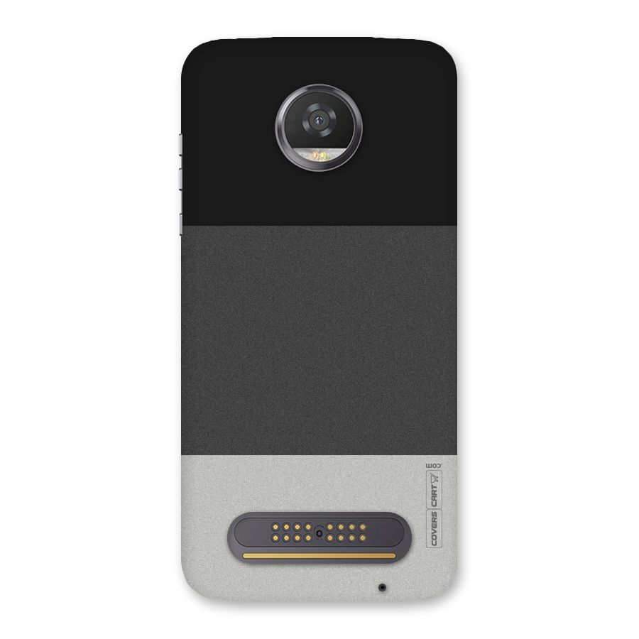 Pastel Black and Grey Back Case for Moto Z2 Play