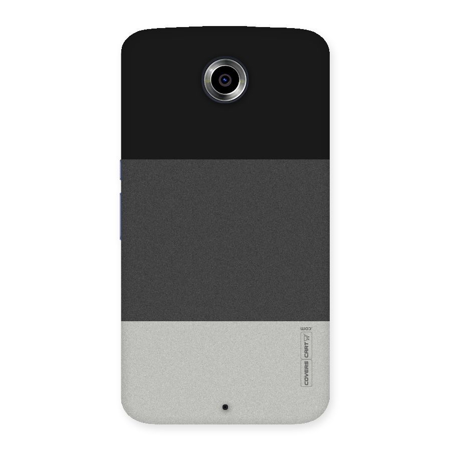 Pastel Black and Grey Back Case for Nexsus 6