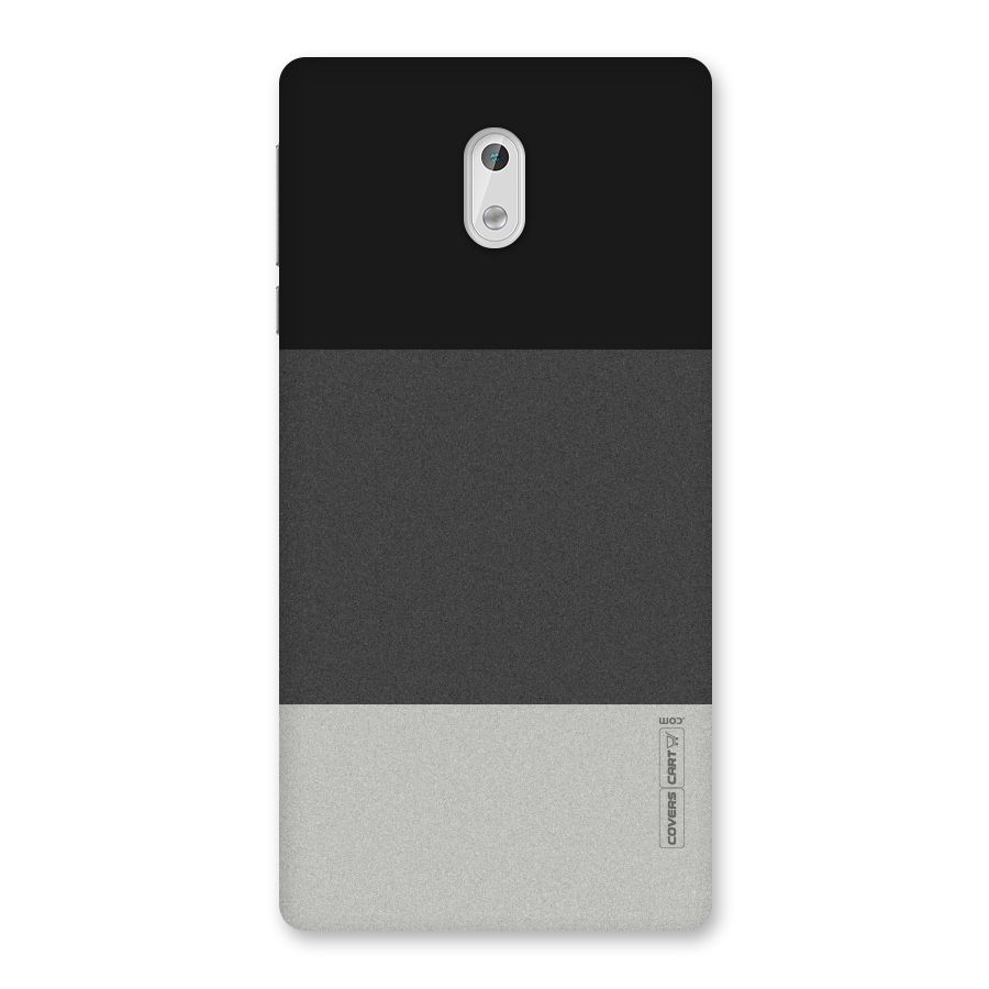 Pastel Black and Grey Back Case for Nokia 3