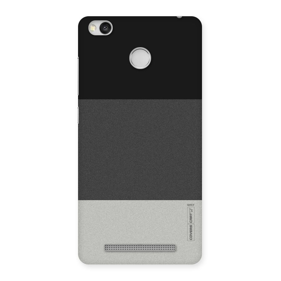 Pastel Black and Grey Back Case for Redmi 3S Prime