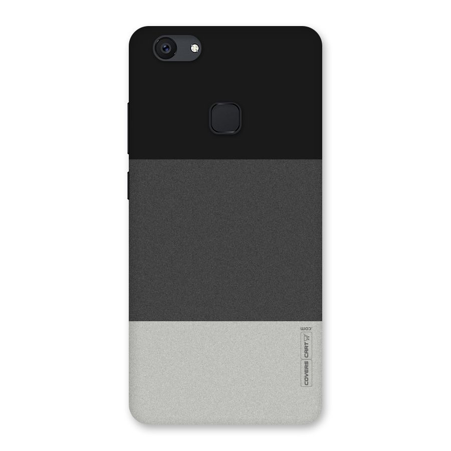 Pastel Black and Grey Back Case for Vivo V7 Plus