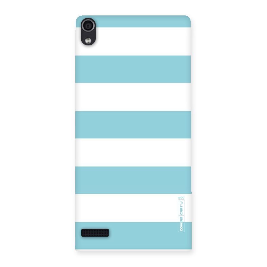 Pastel Blue White Stripes Back Case for Ascend P6