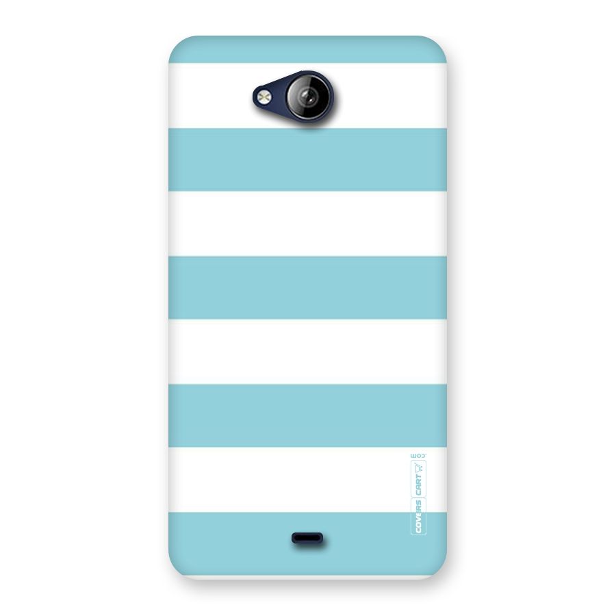 Pastel Blue White Stripes Back Case for Canvas Play Q355