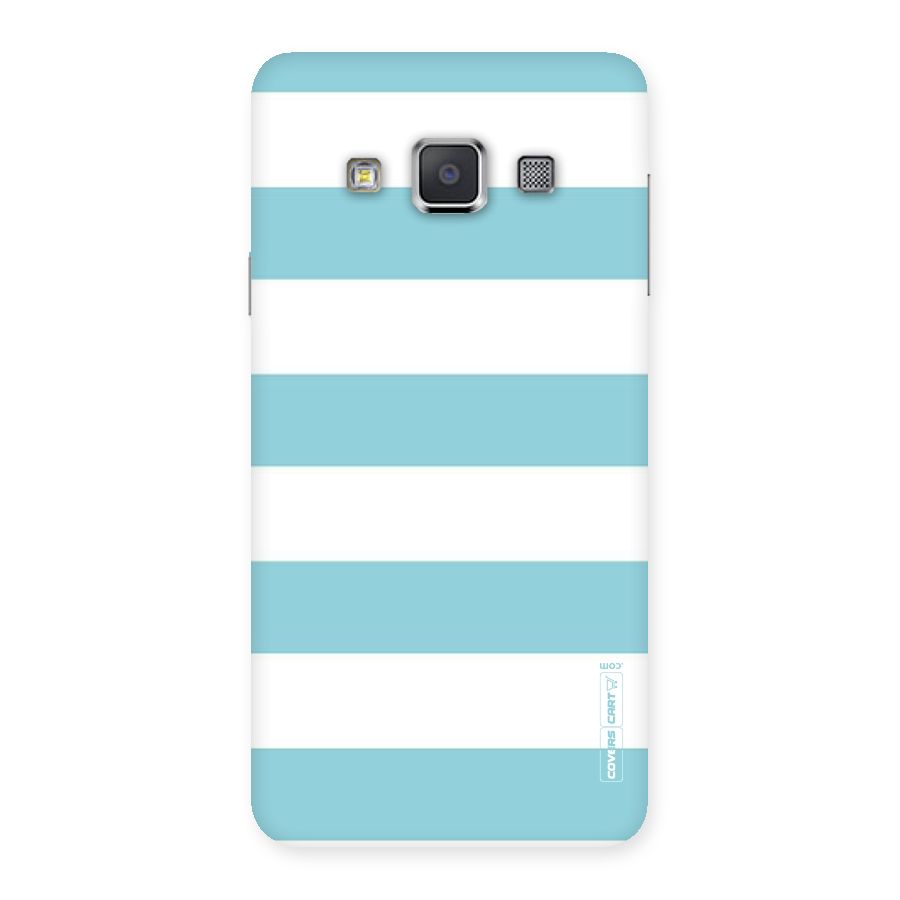 Pastel Blue White Stripes Back Case for Galaxy A3