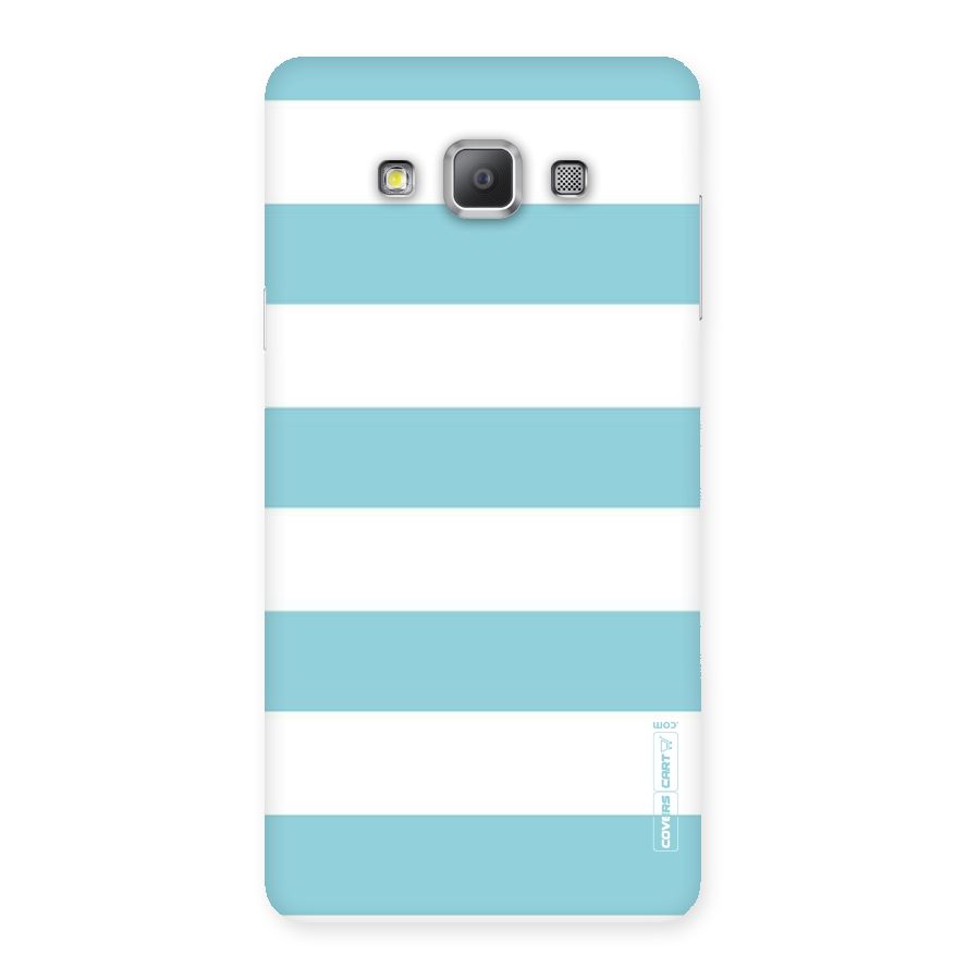 Pastel Blue White Stripes Back Case for Galaxy A7