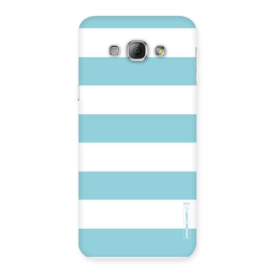 Pastel Blue White Stripes Back Case for Galaxy A8