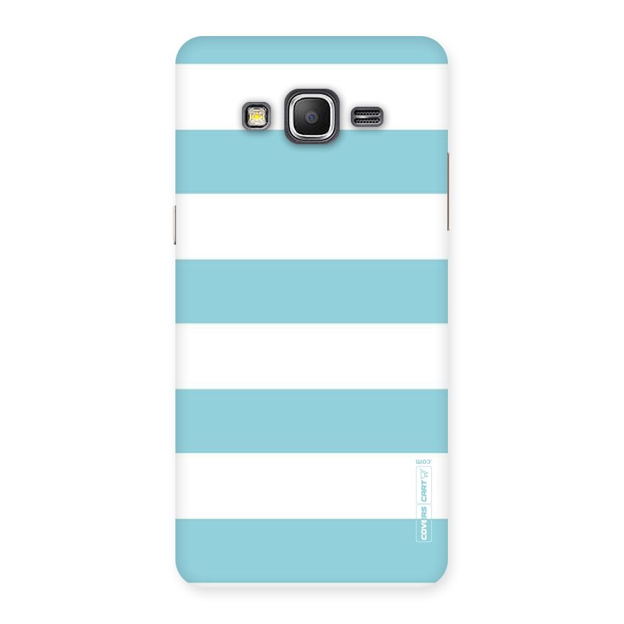 Pastel Blue White Stripes Back Case for Galaxy Grand Prime