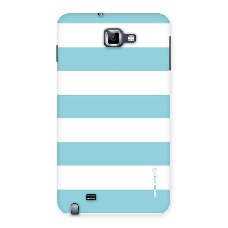 Pastel Blue White Stripes Back Case for Galaxy Note