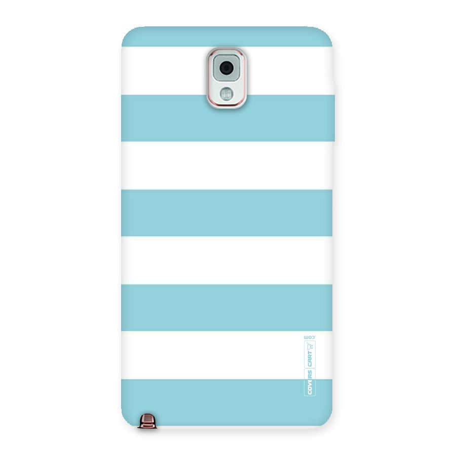 Pastel Blue White Stripes Back Case for Galaxy Note 3
