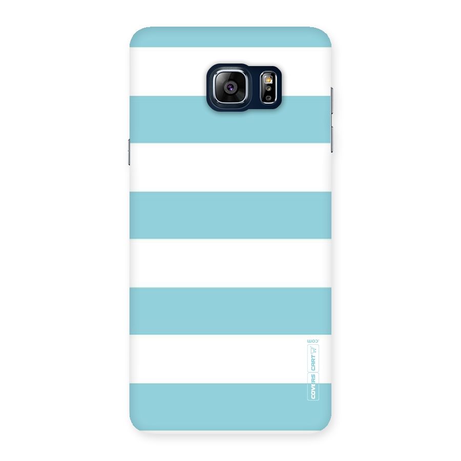 Pastel Blue White Stripes Back Case for Galaxy Note 5