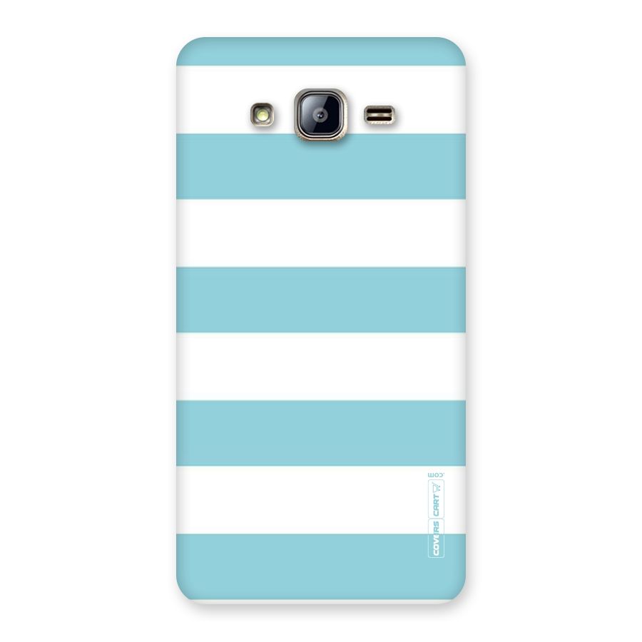 Pastel Blue White Stripes Back Case for Galaxy On5