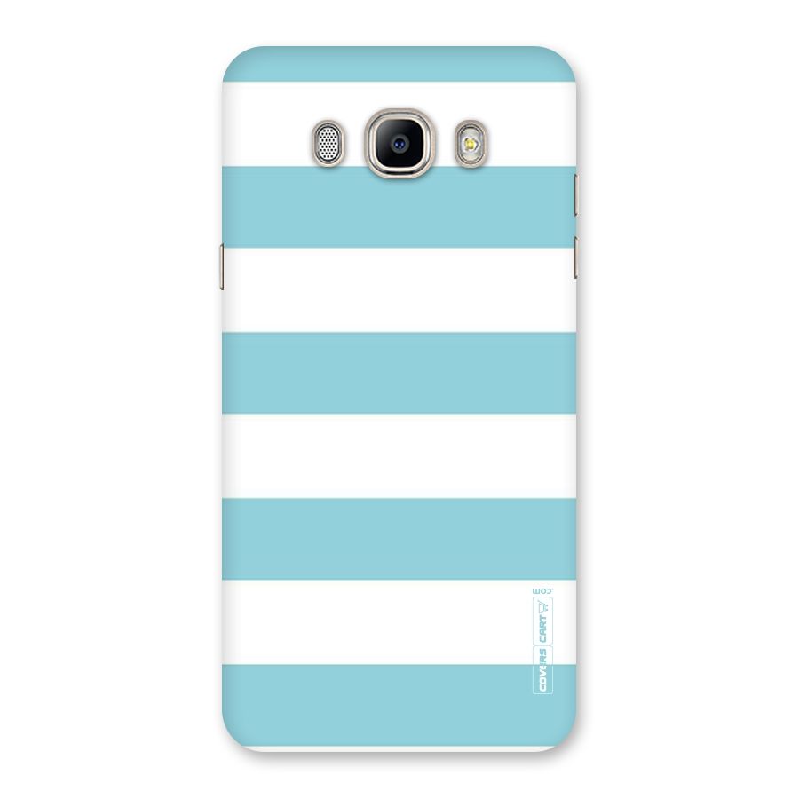 Pastel Blue White Stripes Back Case for Galaxy On8