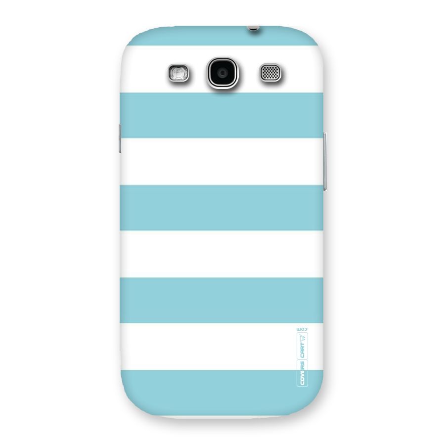 Pastel Blue White Stripes Back Case for Galaxy S3