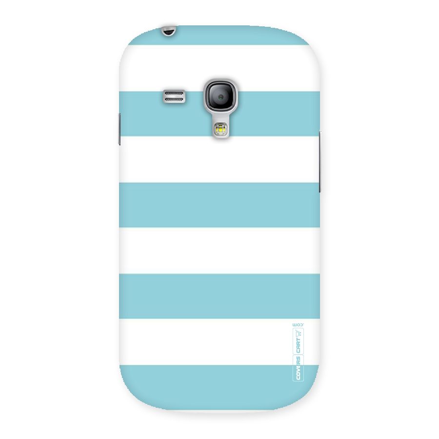 Pastel Blue White Stripes Back Case for Galaxy S3 Mini