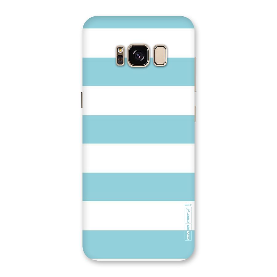 Pastel Blue White Stripes Back Case for Galaxy S8