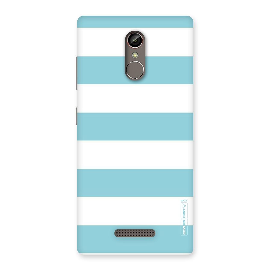 Pastel Blue White Stripes Back Case for Gionee S6s