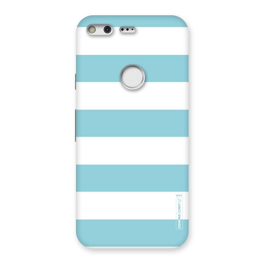 Pastel Blue White Stripes Back Case for Google Pixel
