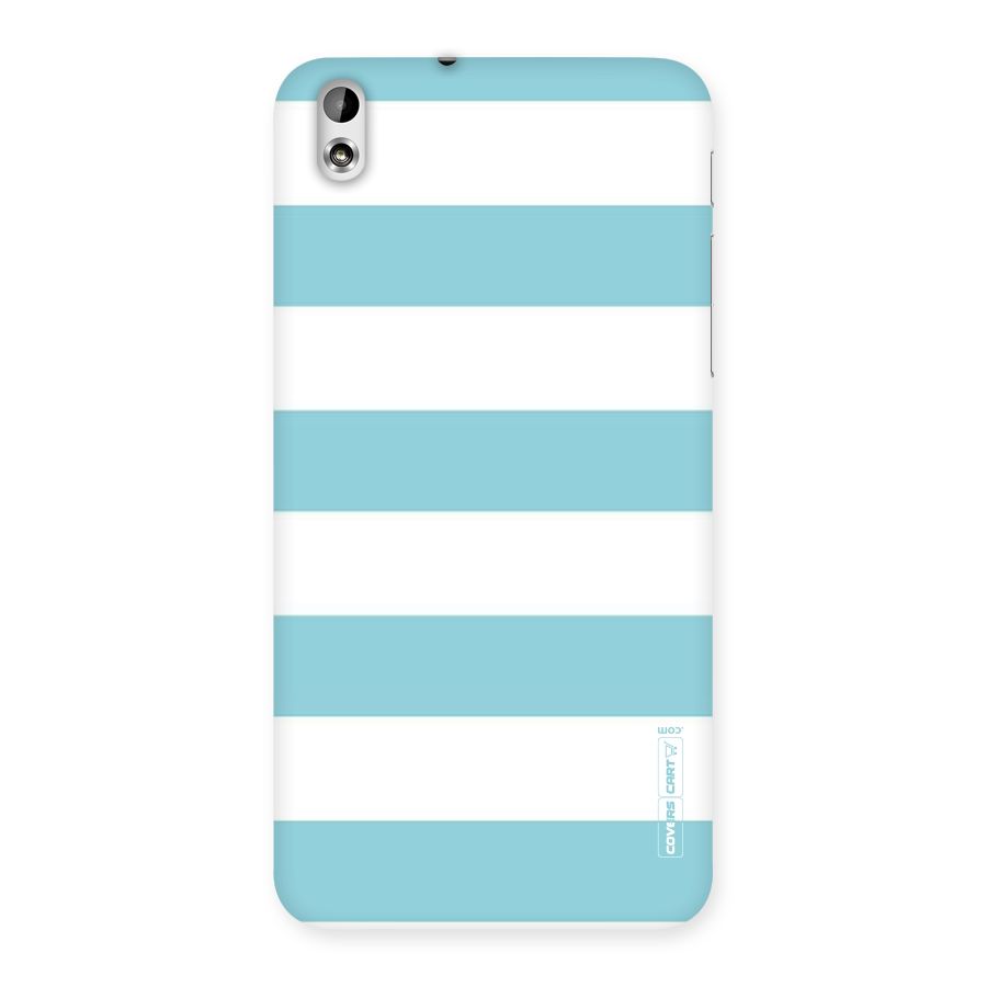 Pastel Blue White Stripes Back Case for HTC Desire 816g