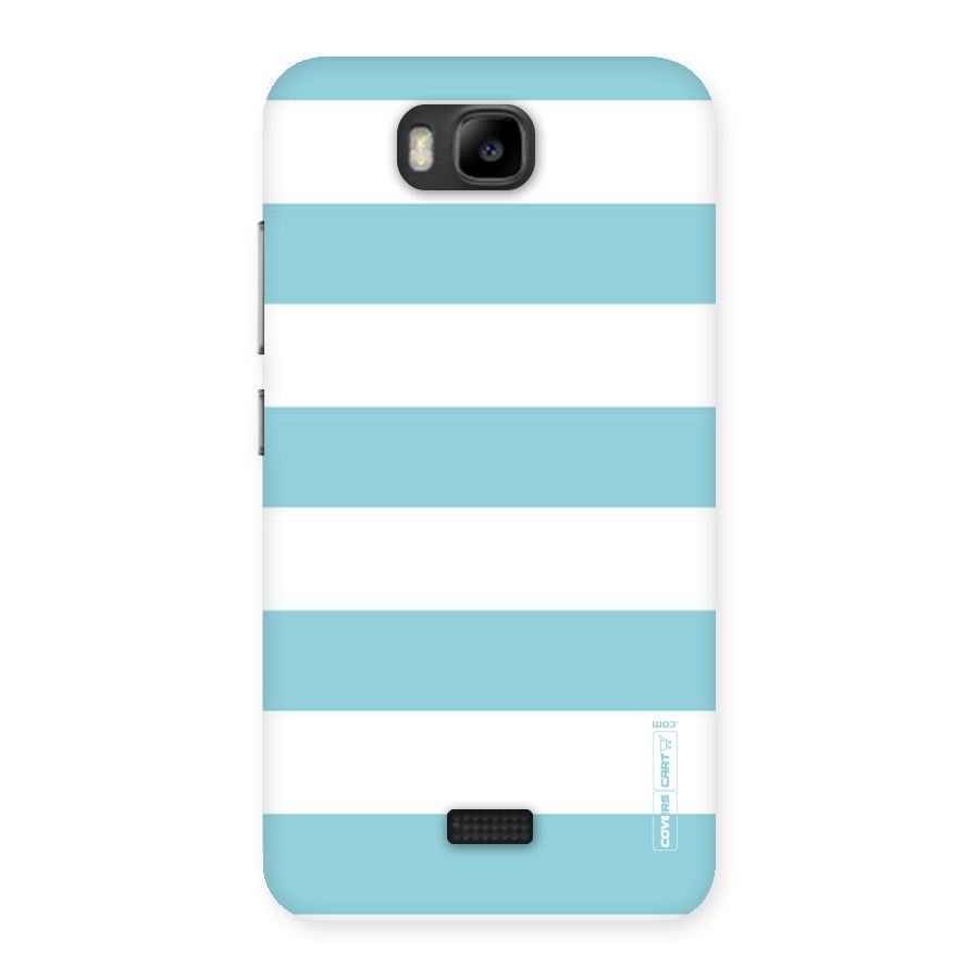 Pastel Blue White Stripes Back Case for Honor Bee