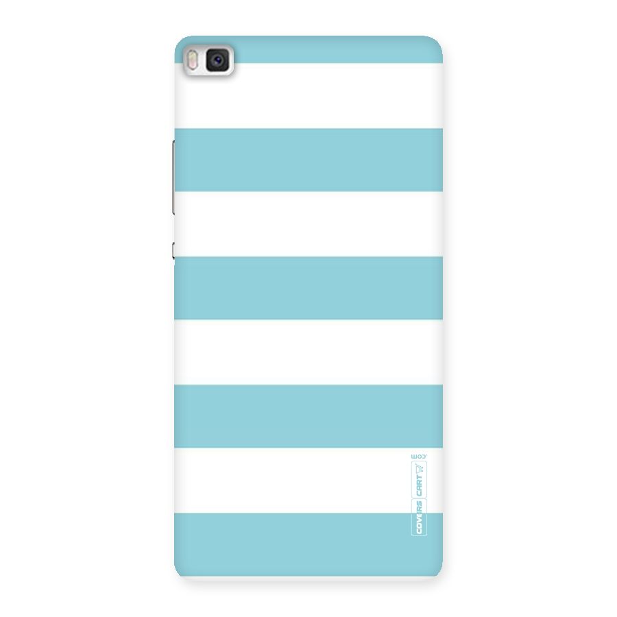 Pastel Blue White Stripes Back Case for Huawei P8