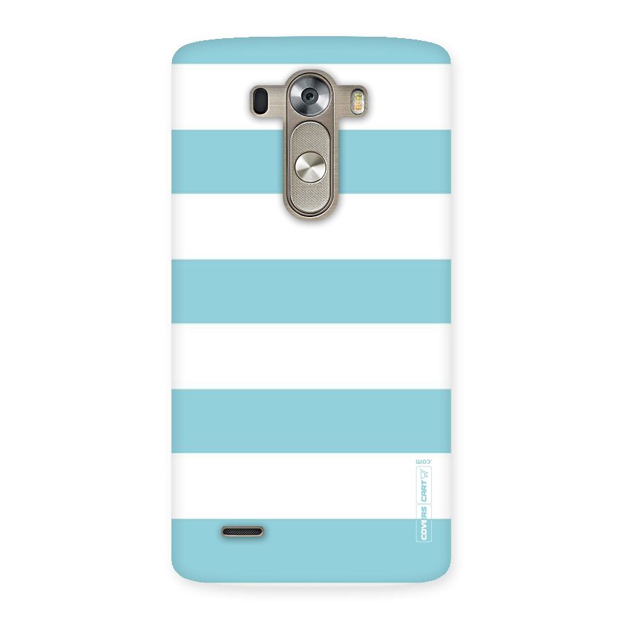 Pastel Blue White Stripes Back Case for LG G3