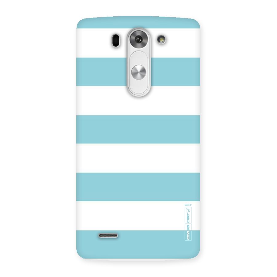 Pastel Blue White Stripes Back Case for LG G3 Beat
