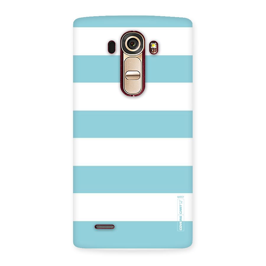 Pastel Blue White Stripes Back Case for LG G4