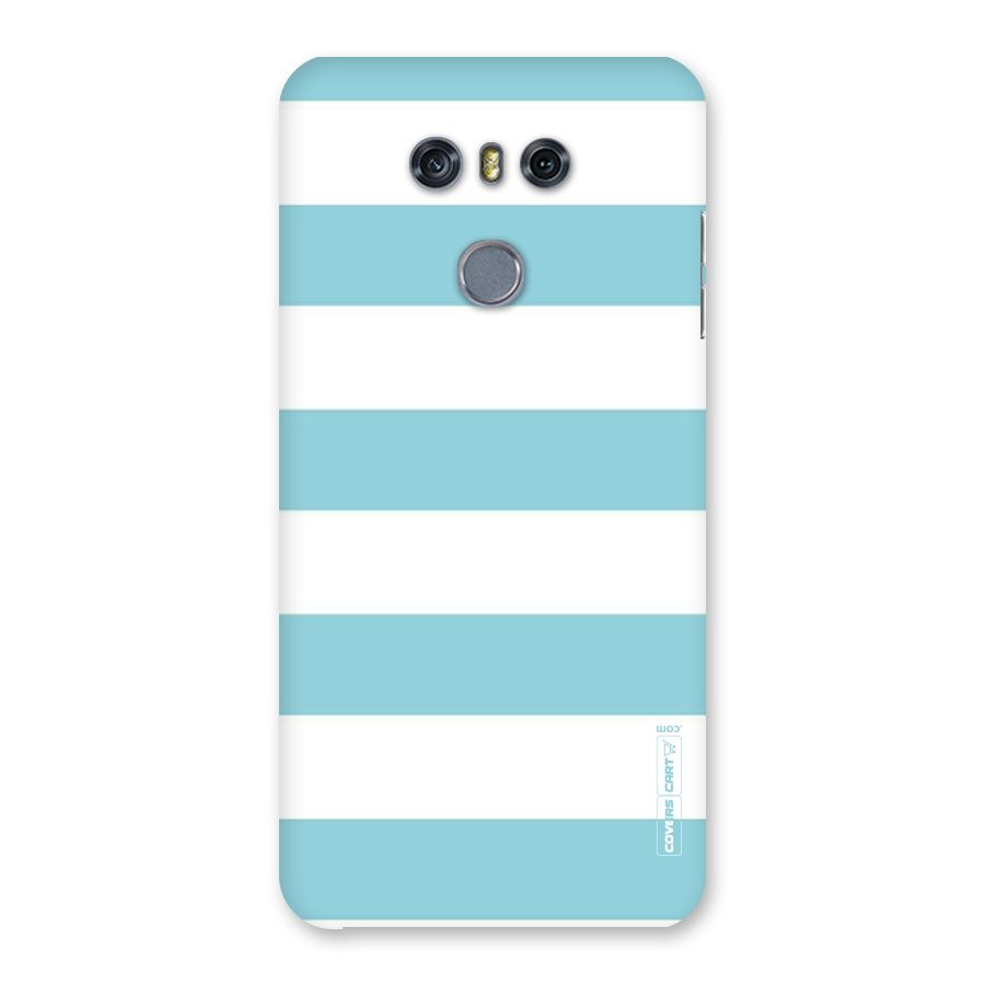 Pastel Blue White Stripes Back Case for LG G6