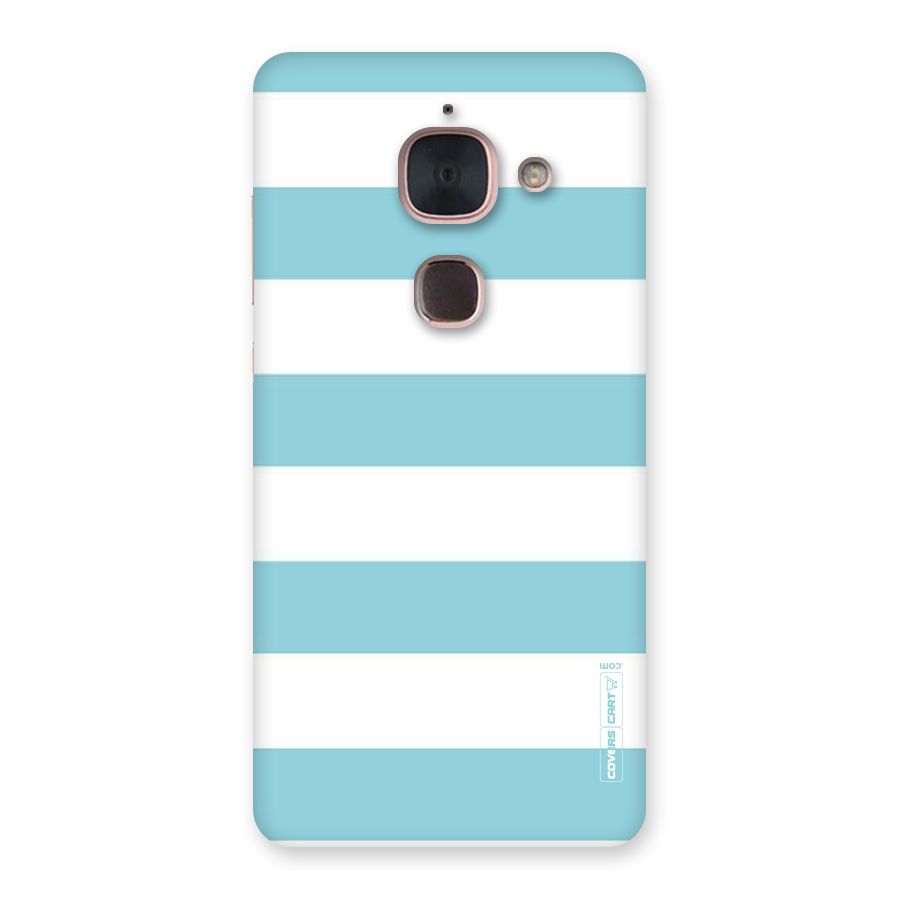 Pastel Blue White Stripes Back Case for Le Max 2