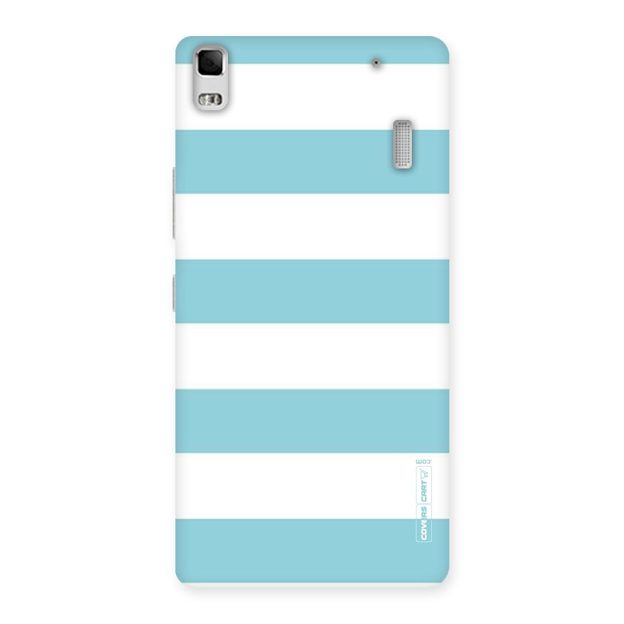 Pastel Blue White Stripes Back Case for Lenovo K3 Note