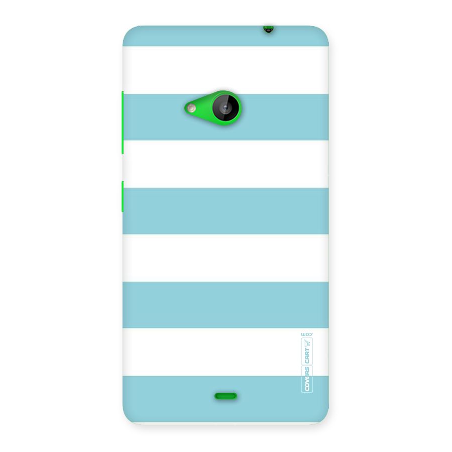 Pastel Blue White Stripes Back Case for Lumia 535