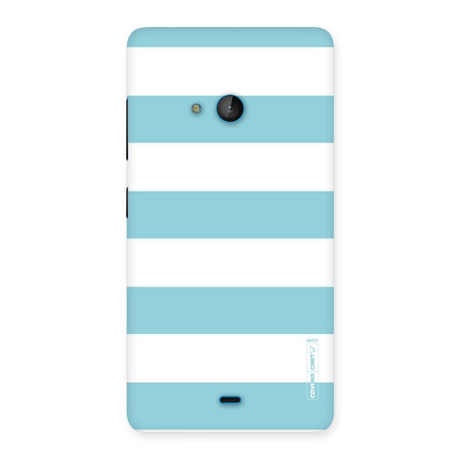 Pastel Blue White Stripes Back Case for Lumia 540