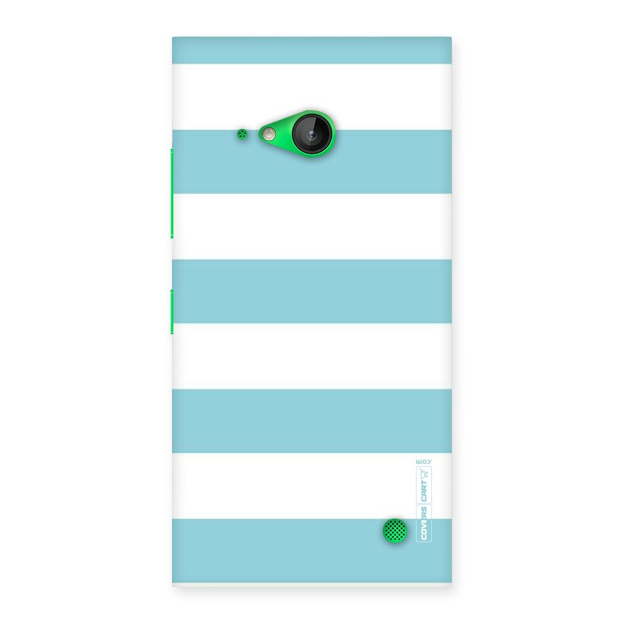 Pastel Blue White Stripes Back Case for Lumia 730