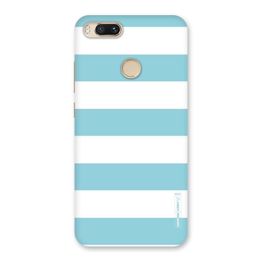 Pastel Blue White Stripes Back Case for Mi A1