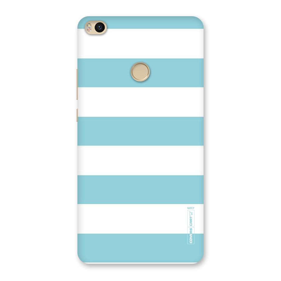 Pastel Blue White Stripes Back Case for Mi Max 2