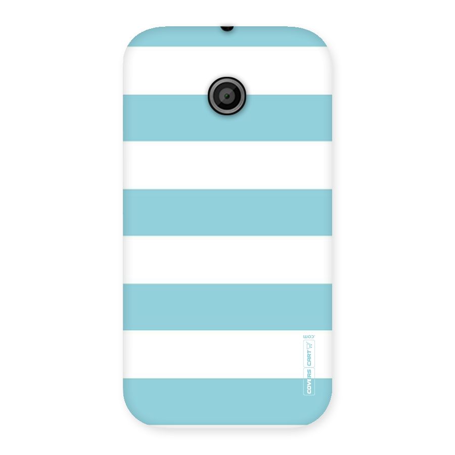 Pastel Blue White Stripes Back Case for Moto E