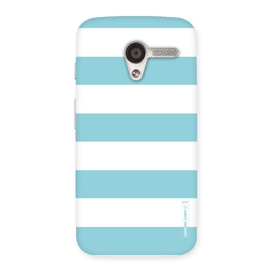 Pastel Blue White Stripes Back Case for Moto X