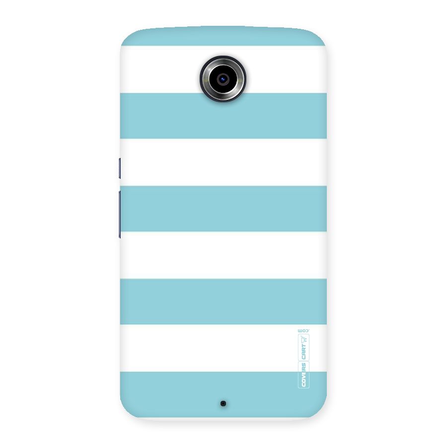 Pastel Blue White Stripes Back Case for Nexsus 6