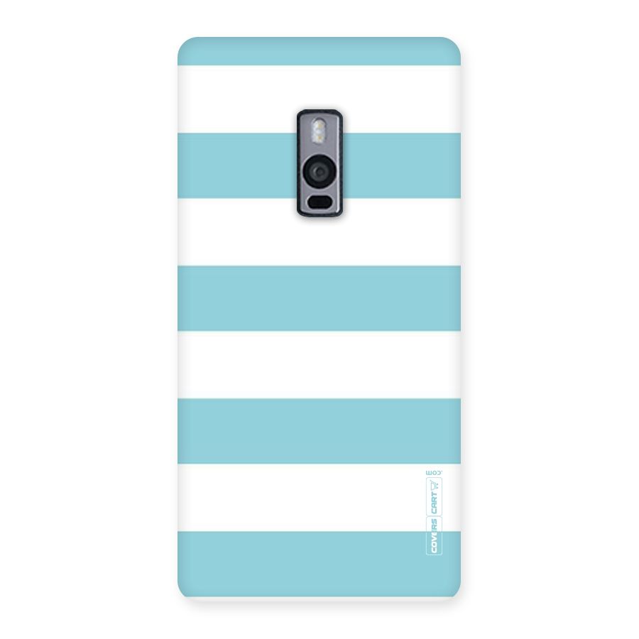 Pastel Blue White Stripes Back Case for OnePlus Two