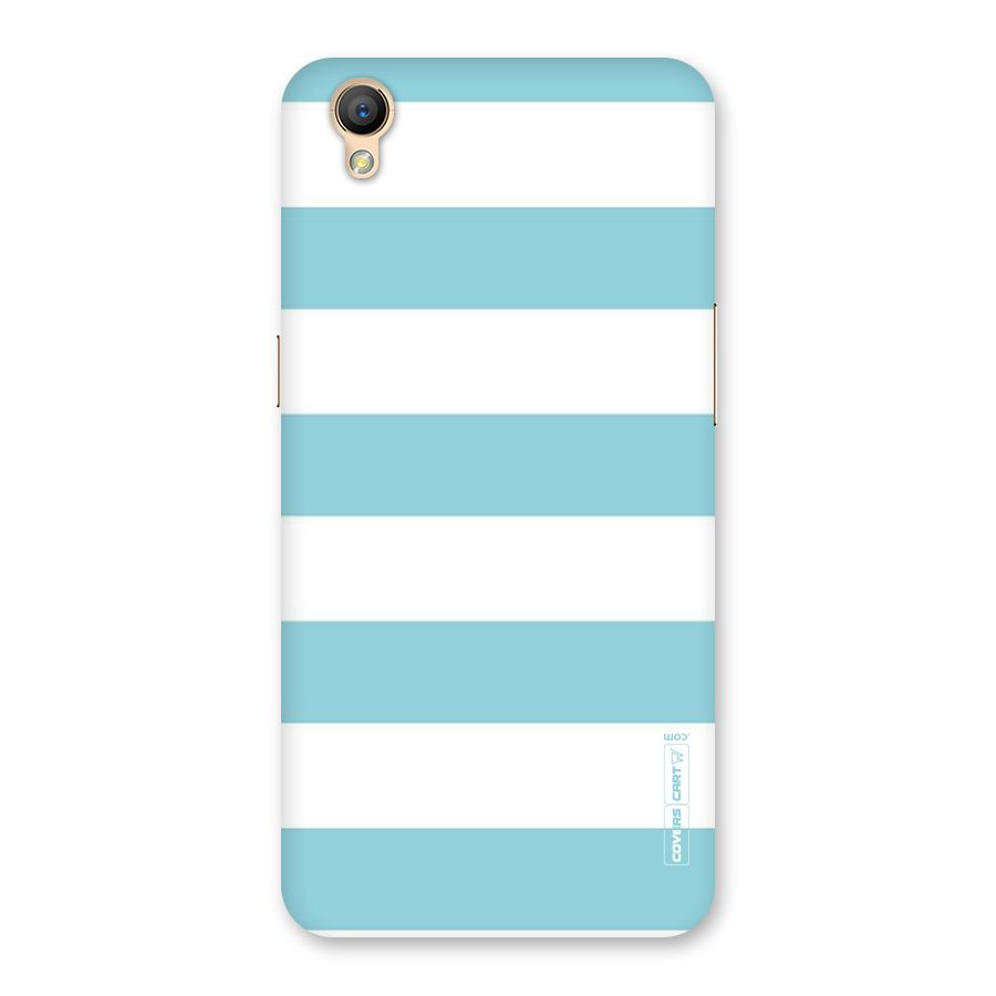 Pastel Blue White Stripes Back Case for Oppo A37
