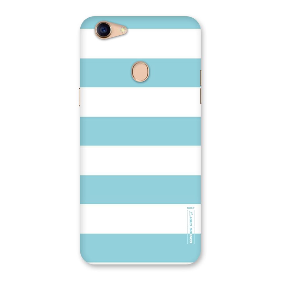 Pastel Blue White Stripes Back Case for Oppo F5